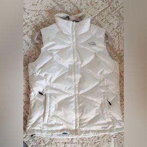 The North Face women's goose down 550 puffer vest size Large ivory white
